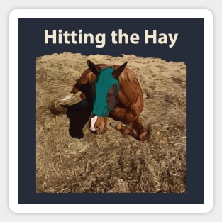 Hitting the Hay - Funny Horse Sticker